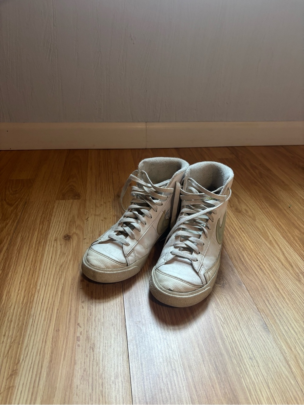 Nike Women's High-Top Sneakers in Light Tan